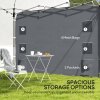Outsunny Gazebo Side Panel, Canopy Sidewall Panel with 4 Mesh Bags and 2 Storage Pockets for 3 x 3 m Straight Leg Pop Up Gazebos, 1 Pack Sidewall Only, Grey