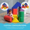 HOMCOM 11-Piece Soft Play Equipment for Toddlers, Soft Play Set Kids, Foam Blocks, Toys for Climb and Crawl, Indoor Activity Play Set Playground, for 1-3 Years, Multicoloured