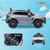 AIYAPLAY Aston Martin DBX Licensed 12V Kids Ride on Car, Kids Electric Car with Remote Control, 4 Suspension Wheels, LED Lights, Music, Horn, Slow Start, for Ages 3-6 Years, Grey