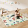 AIYAPLAY Baby Play Mat Double Sided, Foldable & Reversible Activity Playmat, Waterproof Kids Foam Crawling Mat for Outdoor Indoor Playtime Picnics, 196 x 176 x 1.5cm, Dinosaur Theme