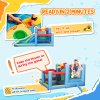 AIYAPLAY Bouncy Castle, Inflatable Bounce House with 550W Blower, Basketball Hoop, Long Slide, Dart Board, Carrying Bag, for Party, Park, Ages 3-8, 385 x 290 x 180 cm
