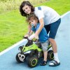 HOMCOM No Power Toddler Kids Ride on Car Walker Foot To Floor Slider w/ Music Lights for 18 - 36 Months Green