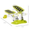 HOMCOM Portable Mini Stepper, Steppers for Exercise Workout with LCD Display Monitor, Anti-skid Foot Pedals for Home Gym Office, Yellow