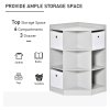 HOMCOM Kids Bookcase, 3 Tier Toy Organiser Storage Unit BookShelf with 3 Non-woven Fabric Drawers, Anti-tip Device, for Bedroom, Children