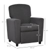 HOMCOM Kids Armchair Children Recliner Sofa Lounger Chair with Footrest for Playroom Bedroom Living Room, Grey