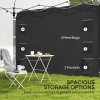 Outsunny Gazebo Side Panel, Canopy Sidewall Panel with 4 Mesh Bags and 2 Storage Pockets for 3 x 3 m Straight Leg Pop Up Gazebos, 1 Pack Sidewall Only, Black