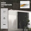 kleankin LED Lighted Bathroom Mirror Cabinet, Wall Mounted Bathroom Storage Cupboard with Adjustable Shelf, USB Powered, 90W x 15D x 70Hcm, High Gloss White