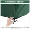 Outsunny Outdoor Garden Furniture Cover Waterproof, Anti-UV 600D Heavy Duty Oxford Fabric Patio Furniture Cover for Rectangular Sofa Table Set, 135 x 135 x 75 cm