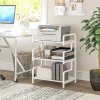 HOMCOM 3-Tier Printer Stand with Storage Shelves, Printer Table, 55 x 40 x 77cm Printer Shelf for Home Office, Study