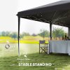 Outsunny Pop Up Gazebo 3 x 6m, Foldable Canopy Tent, Height Adjustable Wedding Awning Canopy w/ Carrying Bag, Grey