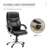 HOMCOM High Back Computer Office Chair Faux Leather Swivel Desk Chair with Adjustable Height Rocking Function