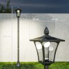 Outsunny Outdoor Garden Solar Post Lamp Sensor Dimmable LED Lantern Bollard Pathway 1.6M Tall - Black