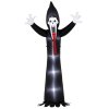 Outsunny 10 FT Grim Reaper Halloween Inflatable with 5 Built-in LED Lights, Blow Up Outdoor Halloween Decoration for Indoor, Outdoor Party