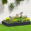 Outsunny 645L Metal Raised Garden Bed, DIY Large Steel Planter Box, No Bottom w/ A Pairs of Glove for Backyard, Patio to Grow Vegetables, Herbs, and Flowers, 258cmx90cm