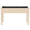 Outsunny Raised Bed for Garden, Wooden Elevated Planter Box with Bed Liner, for Flower Vegetable Herb, 122.5L x 56.5W x 76Hcm