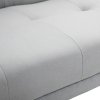 HOMCOM Sofa Bed, Fabric 3-seater Click Clack Sofa Bed with 2 Cup Holders, Convertible Bed Settee, Futon Sofa with Removable Armrest, for Living Room, Spare Room, Bed Room, Guest Room, Grey