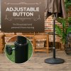 Outsunny 11.5 kg Round Cement Parasol Base, Umbrella Stand Holder with Rattan Style Pattern for 38, 48 mm Poles for Outdoor, Garden, Black