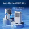 HOMCOM 16L/Day Dehumidifier with Air Purifier and HEPA Filter, UVC, Ioniser, 5.5L Water Tank, 24H Timer, for Home Damp, Condensation, Mould and Laundry Drying, White