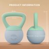 SPORTNOW Soft Kettlebell, 4kg Kettle Bell with Non-Slip Handle for Home Gym Weight Lifting and Strength Training, Grey and Green