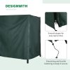 Outsunny 3 Seater 600D Oxford Patio Swing Chair Cover Outdoor Garden Furniture Rain Protection Protector Waterproof Anti-UV, 205 x 124 x 164cm, Deep Green