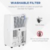HOMCOM 12000 BTU Air Conditioning Unit, 3-in-1 Portable Air Conditioner, Dehumidifier, Cooling Fan with 3 Speeds, Remote Control, LED Display, 24H Timer, Window Venting Kit, Children Lock, 35m²