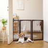 PawHut 3 Panel Stair Gate Foldable Dog Door Gate Indoor Free Standing Safety Gate Pet Barrier 76cm Height