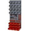 DURHAND 44 Pcs On-Wall Garage DIY Storage Unit with 28 Cubes 10 Hooks 2 Boards Screws Organisation Pegboard Tool Equipment Red