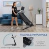 HOMCOM 500W Motorised Treadmill 1-12km/h Folding Frame w/ Wheels 12 Preset Programs LCD Screen Running Machine Safety Button Home Gym Office Fitness Exercise