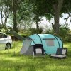 Outsunny 40L Car Refrigerator, Portable Compressor Cooler Box, Fridge Freezer w/ Inner LED Light, Foldable Handles, Cup Holders, 12/24V DC and 110-240V AC for Campervan RV Boat Travel Down to -20°C