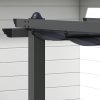 Outsunny 3 x 3(m) Pergola with Retractable Roof, Aluminium Frame Garden Gazebo Canopy Outdoor Sun Shade Shelter for Grill, Patio, Deck, Dark Grey