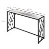 HOMCOM Console Table, Industrial Sofa Table with Metal Frame for Living Room, Hallway, 120cm, Grey