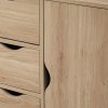 HOMCOM Bathroom Floor Cabinet, Freestanding Storage Unit with 4 Drawers and Door Cupboard for Living Room, Kitchen, Bedroom