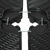 Outsunny 4PCs Parasol Bases, Patio Umbrella Weights for Parasol, Wicker Effect HDPE Water and Sand Filled Garden Umbrella Base with Built-in Handles, Black