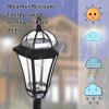Outsunny 2 PCS 1.3M Garden Solar Lamp Post Lights Solar Powered LED Lantern Patio Pathway Walkway Outdoor Water-Resist Auto Switch 6 Hours Black
