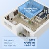 HOMCOM 9000 BTU Portable Air Conditioner, Smart Home WiFi Compatible, 2.6KW 4 in 1 Air Conditioning Unit, Dehumidifier, Fan with Remote, 24H Timer, Window Venting Kit, 20m², R290, A Energy Efficiency