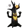 Outsunny 8 FT Halloween Inflatable Spooky Tree, Scary Halloween Decoration, Inflatable Giant Dead Tree Blow Up Decoration with Ghost and Pumpkin, Built-in LED Lights for Garden Indoor Outdoor Decor