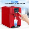 HOMCOM 3L Ice Maker Machine and Water Dispenser, 12kg in 24H, 2 Size Options 9 Ice Cubes Ready in 6-10 Mins Countertop Ice Machine for Home, Kitchen, Office, Bar, Red