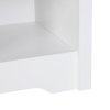 HOMCOM Modern Bedside Table, Nightstand with Drawer Shelf, End Table for Living room, Bedroom White