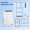 HOMCOM 14000 BTU Air Conditioning Unit, 3-in-1 Portable Air Conditioner, Dehumidifier, Fan with 3 Speeds, Sleep Mode, Remote, LED Display, 24H Timer, Window Venting Kit, Children Lock, 430 sq.ft