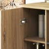 HOMCOM Bathroom Storage Cabinet, Bathroom Storage Unit, Freestanding Bathroom Cabinet with 6 Open Compartments and 6 Shelves