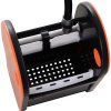 HOMCOM 26L Mop Bucket with Wringer, Mop Bucket on Wheels with Carry Handle, Mop Holder, Plastic Body for Household, Orange