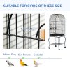 PawHut Bird Cage Budgie Cage Large Aviary for Parrot Finch Cockatiel with Stand, Shelf, Top Access