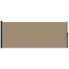 Outsunny Retractable Side Awning, Garden Privacy Screen Divider, Full Cassette Wind Breaker for Hot Tub, Balcony, Terrace, Pool, 400 x 180cm, Khaki