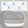 HOMCOM 16L/Day Dehumidifier for Home, Activated Carbon Air Filter, Portable Compressor Dehumidifier with 5.5L Water Tank, 24H Timer, Laundry Drying, Continuous Drainage, Humidity Light, White