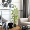 HOMCOM Decorative Artificial Plants Bamboo in Pot Fake Plants for Home Indoor Decor,120 cm