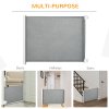 PawHut Retractable Stair Gate for Dogs, Pet Mesh Safety Gate Extends up to 115cm for Doorways Indoor- Grey