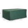 Outsunny Outdoor Garden Furniture Cover Waterproof, Anti-UV 600D Heavy Duty Oxford Fabric Patio Furniture Cover for Rectangular Sofa Table Set, Green, 210 x 140 x 80 cm