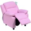 HOMCOM Kids Sofa Armchair Toddler Recliner Children's Chair Lounger Games Chair  PU Leather w/ Storage  (Pink)