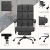 Vinsetto Massage Office Chair, Ergonomic Desk Chair, Comfy Work Study Chair with Heat, Padded Seat, 135° Reclining Back and Footrest for Home Office, Charcoal Grey