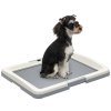 PawHut Dog Toilet Tray, Dog Litter Pee Pad Tray for Training Dogs, Dog Potty Tray Puppy Tray Pad Holder for Indoor, Balcony, Outdoor, 63 x 49 x 6cm